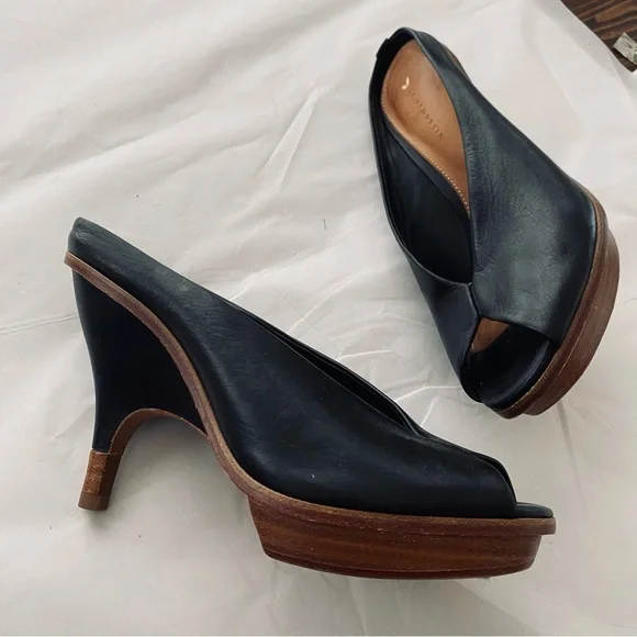 Anthropologie Black and Brown Mules - Picture 3 of 10